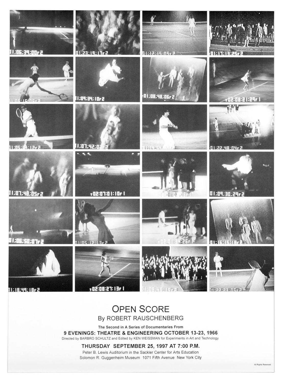 Theatre &  Engineering film series, Robert Rauschenberg's Open Score