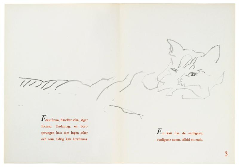 Katt 3 (Först finns..). Ur 'Cattus' av Lars Forssell