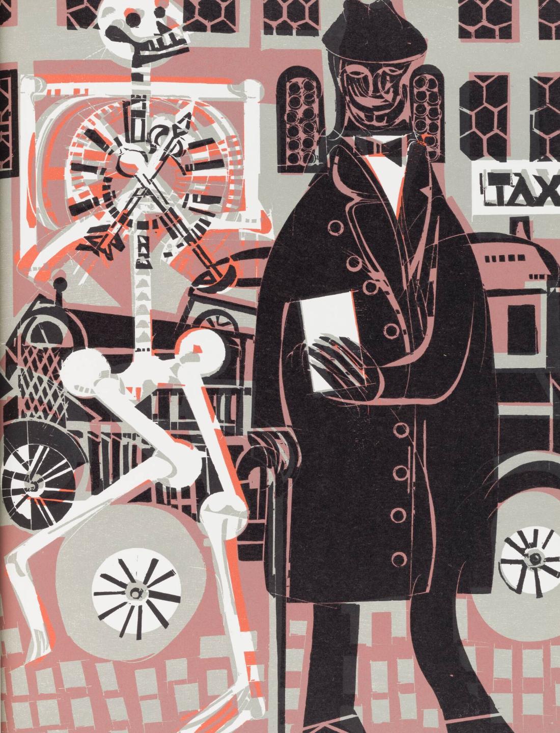 Totentanz von Basel mit den Dialogen mittelalterlichen Wandbildes