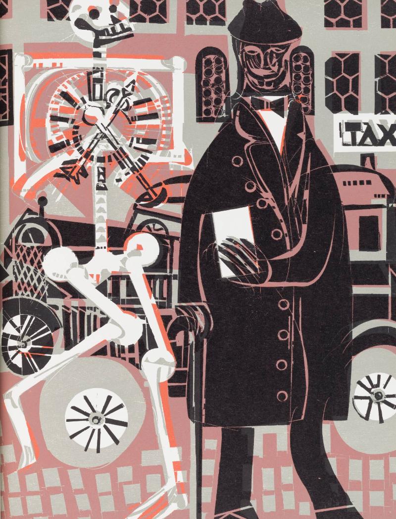 Totentanz von Basel mit den Dialogen mittelalterlichen Wandbildes