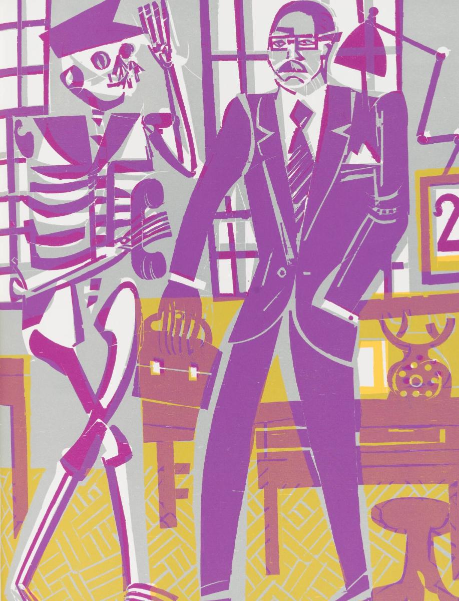 Totentanz von Basel mit den Dialogen mittelalterlichen Wandbildes