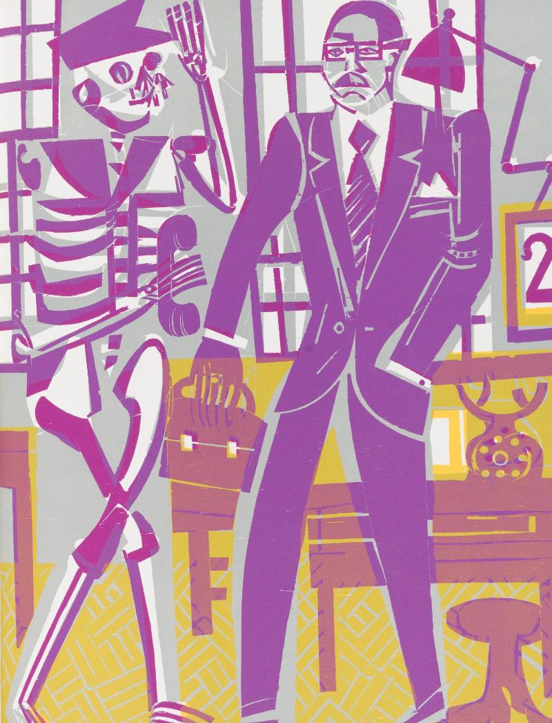 Totentanz von Basel mit den Dialogen mittelalterlichen Wandbildes