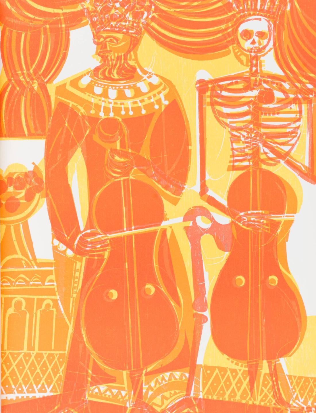 Totentanz von Basel mit den Dialogen mittelalterlichen Wandbildes