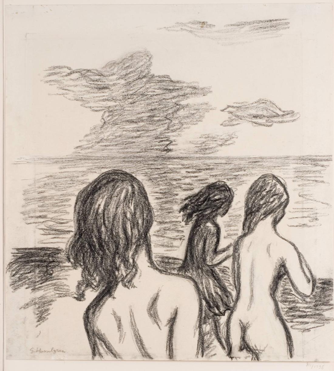 Flickor vid stranden