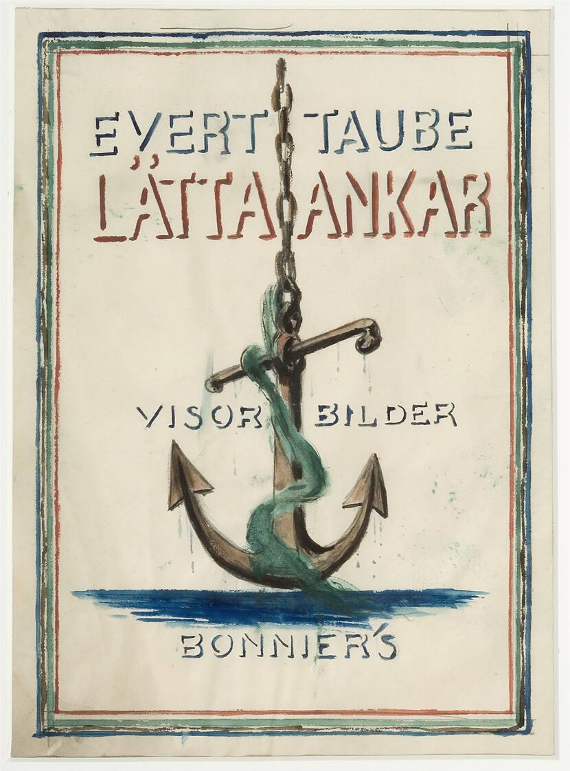 Lätta ankar, skiss till bokomslag