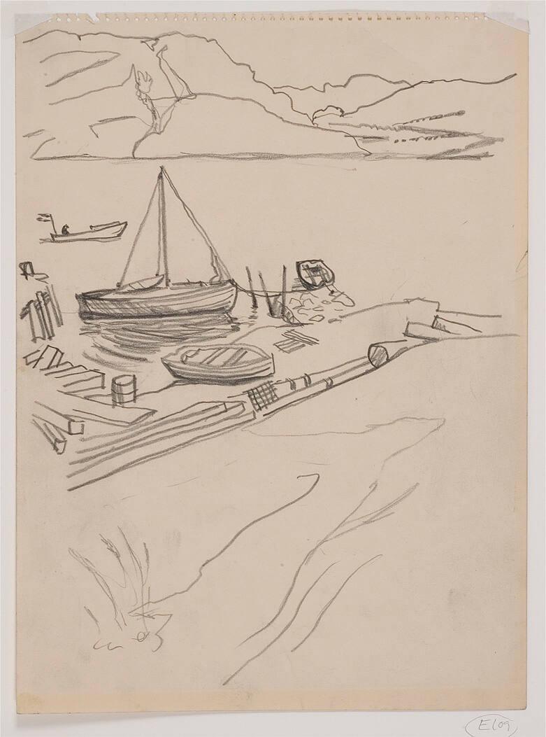 Båtar vid strandkant