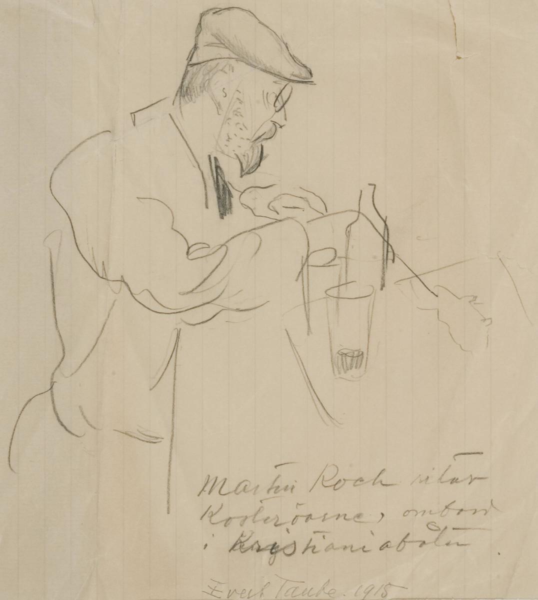 Martin Koch ritar Kosteröarne, ombord i Kristianiabåten