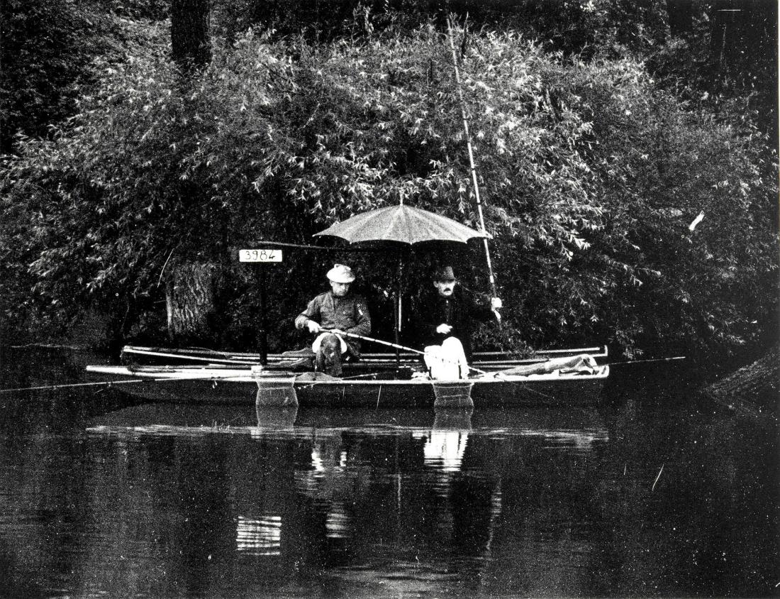 Two Men Fishing from a Boat (The Seine)