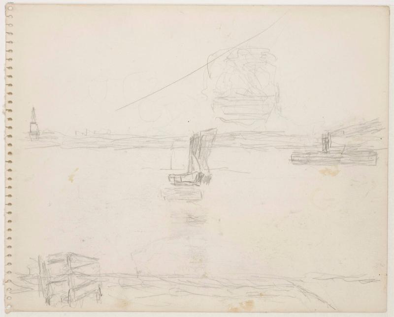 Hamn med segelbåt