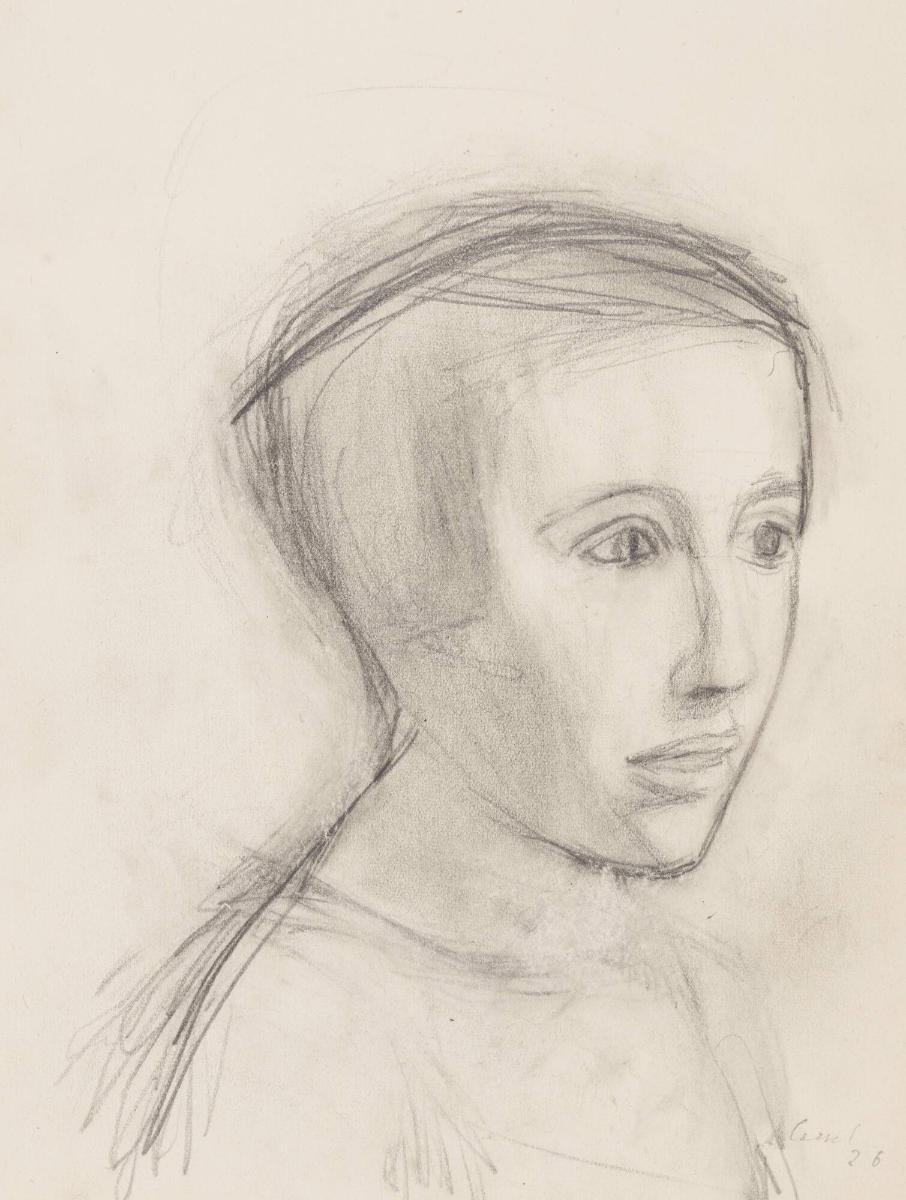 Flickporträtt, studie