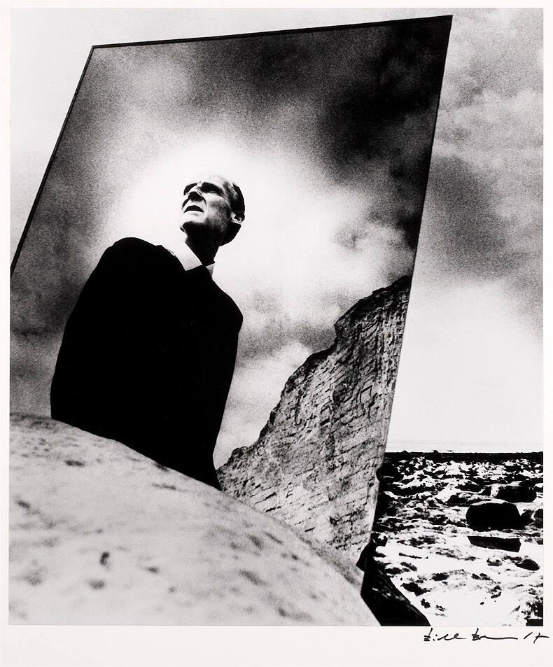 Self-portrait with mirror, Sussex coast