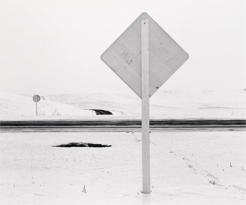 Highway 14. East of Biggar, Saskatchewan/Canada. April 6, 1975