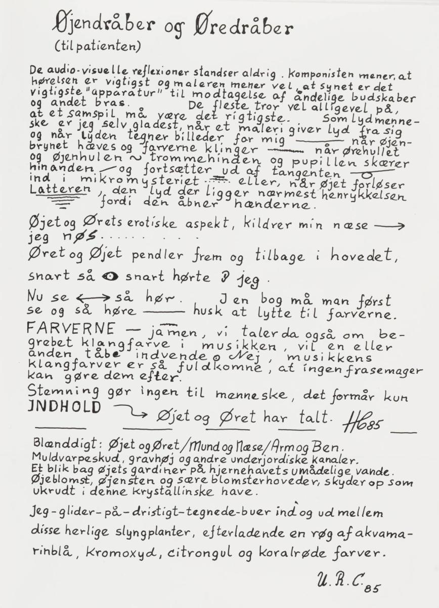 Uden titel. Fra bogen Øjet og Øret