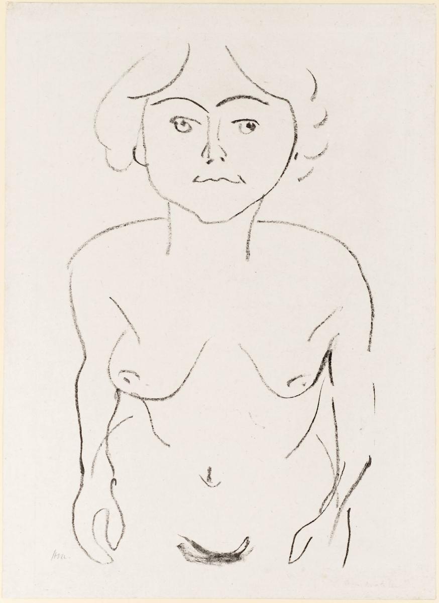 Nu de face, vue plongeante