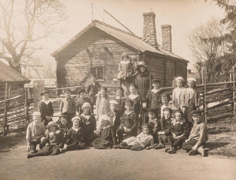 Skolbarn på Skansenbesök