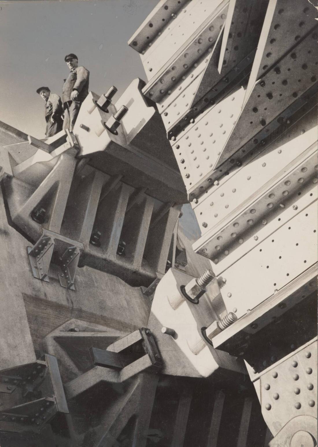 Västerbron under byggnad