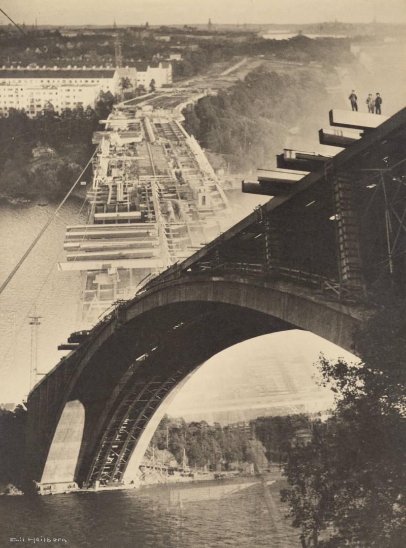 Tranebergsbron under byggnad