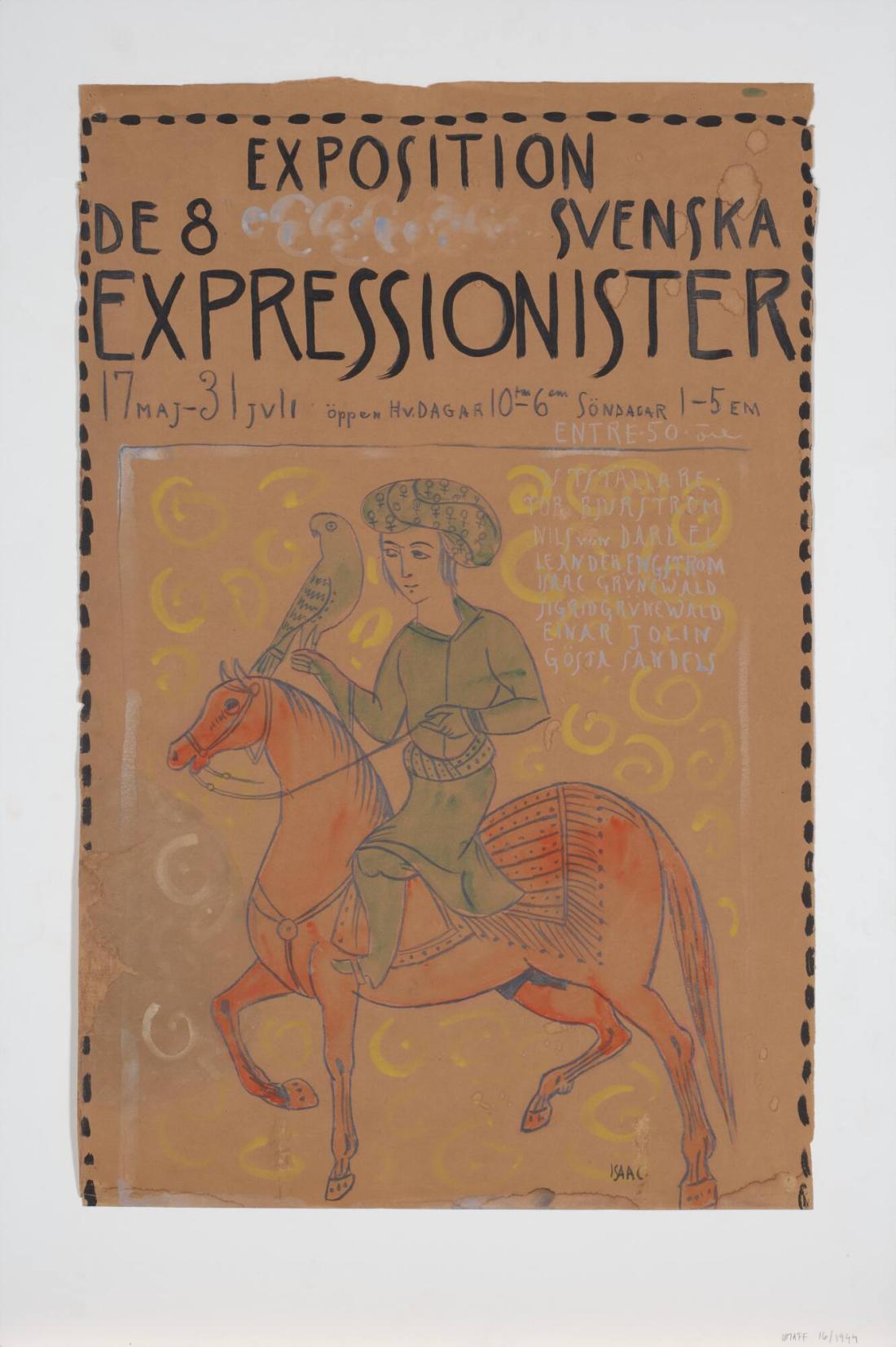 Exposition De 8, svenska expressionister 17 maj - 31 juli