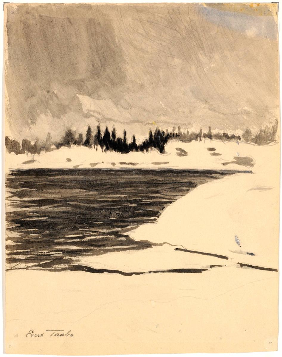 Vinterbild, Grisslehamn 1916