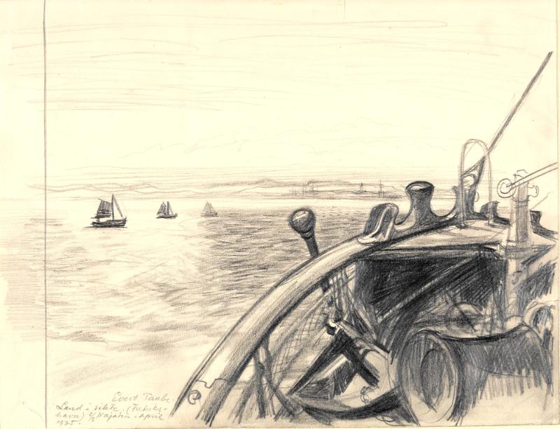 Land i sikte /Fredrikshavn/ s/s Najaden i april 1925