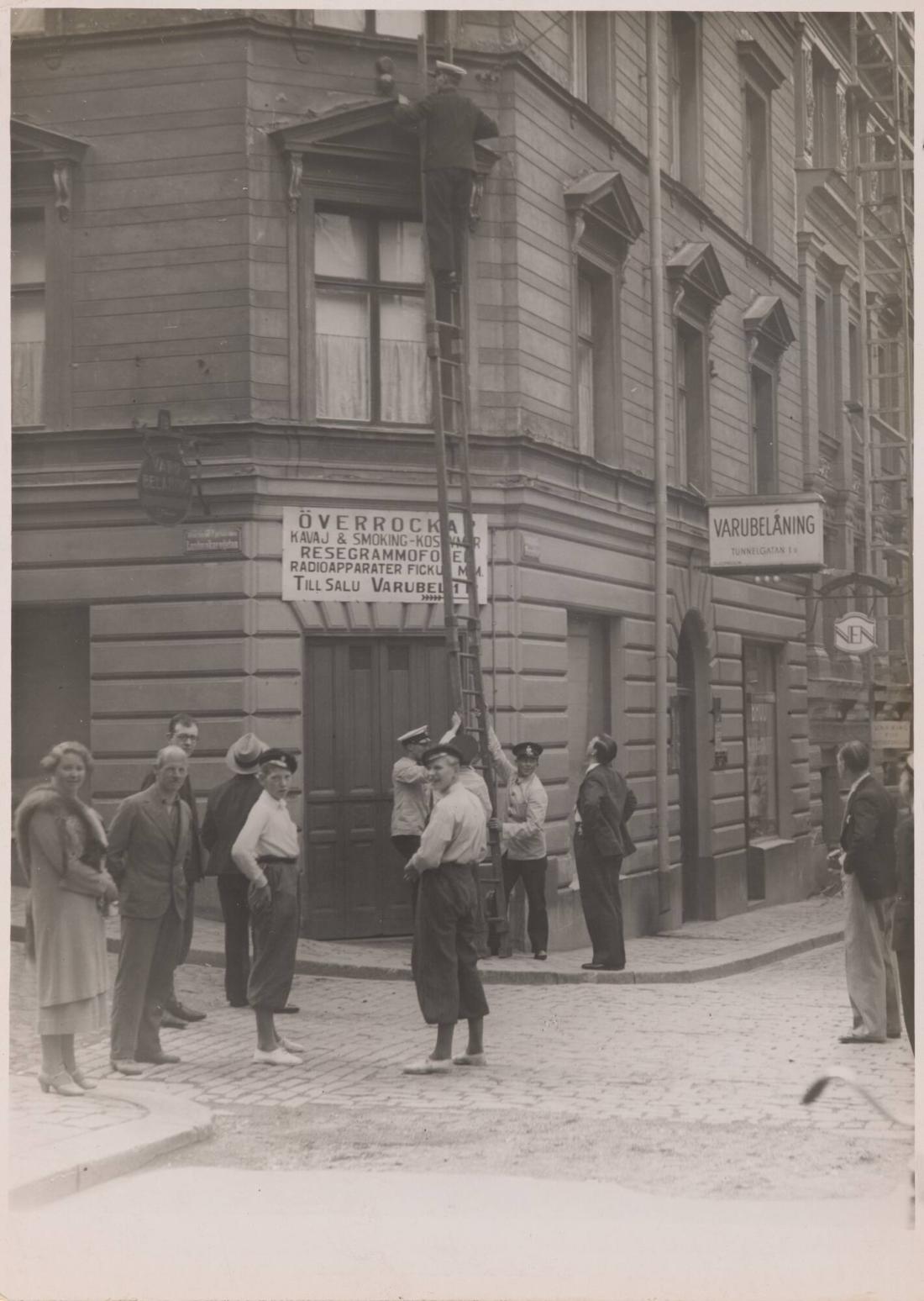 Avstängning av alarmklockan på varubelåningen på Tunnelgatan 1B