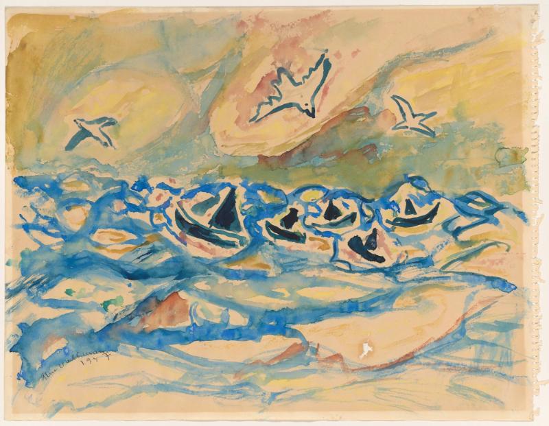 Fiskebåtar till havs