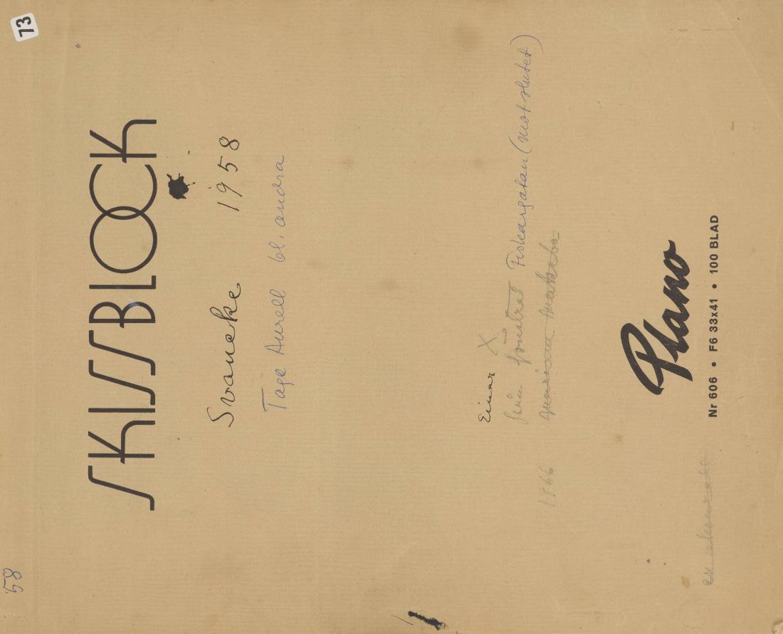 Skissblock nr 73, Svaneke