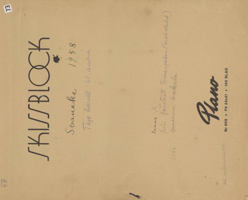 Skissblock nr 73, Svaneke