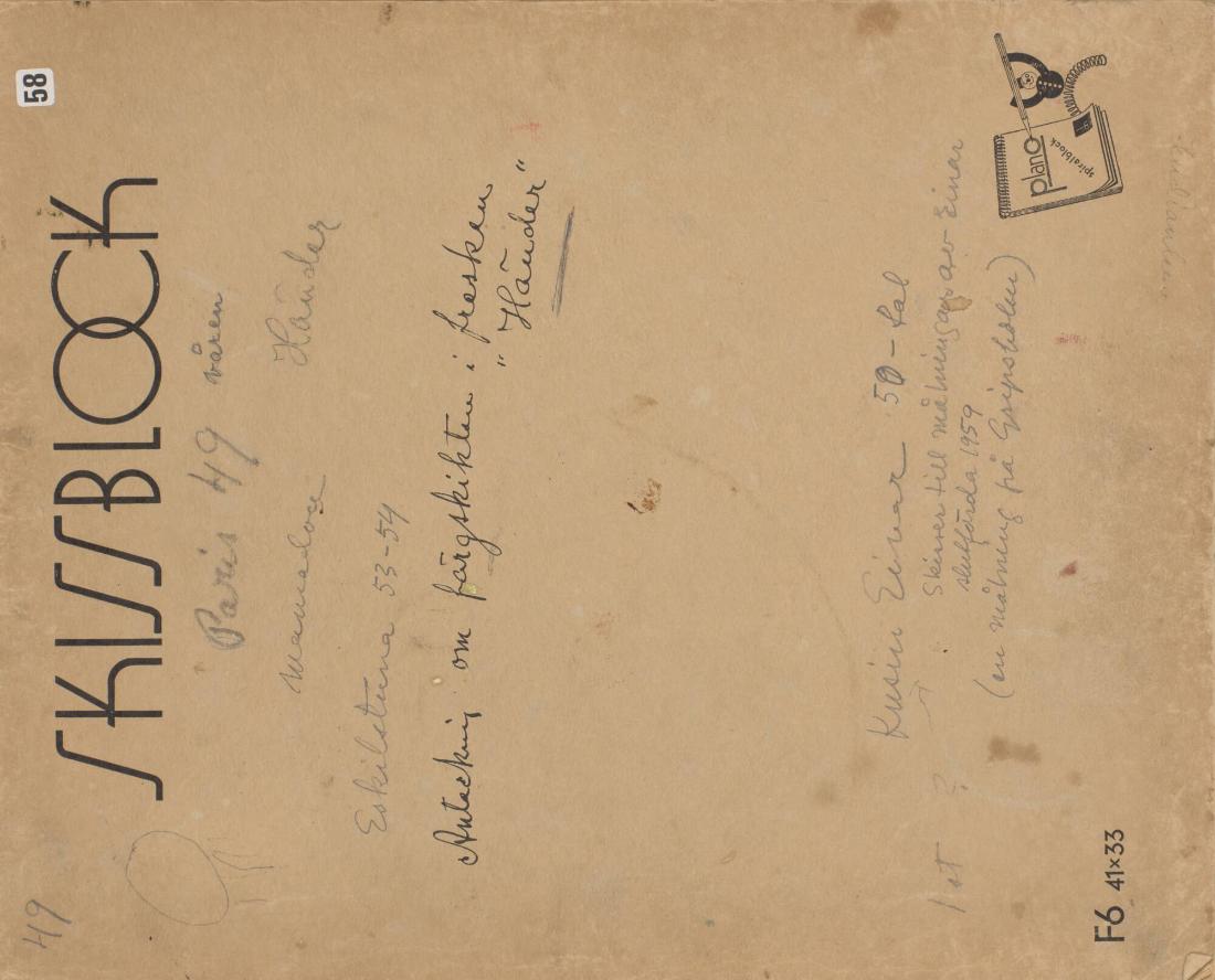 Skissblock nr 58, Paris, Eskilstuna