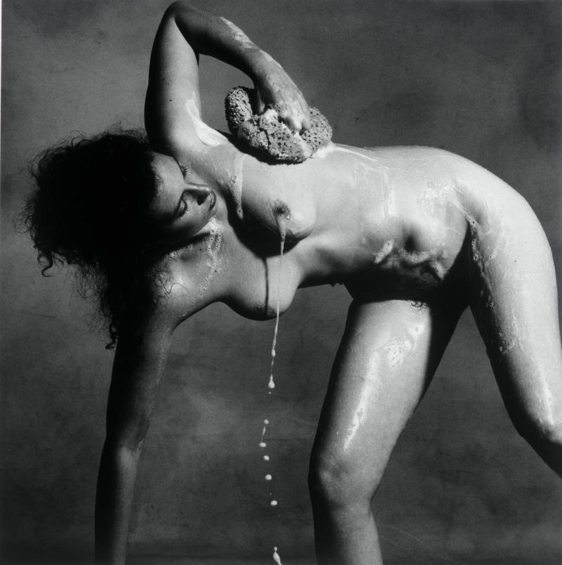 Bathing Nude: Soap falling from Breast
