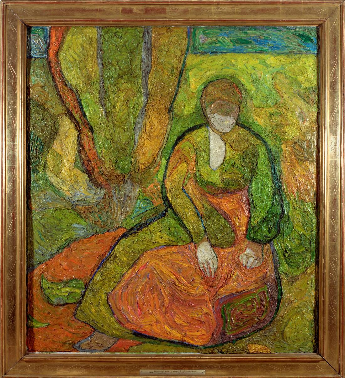 Kvinna i trädgård (Margit)