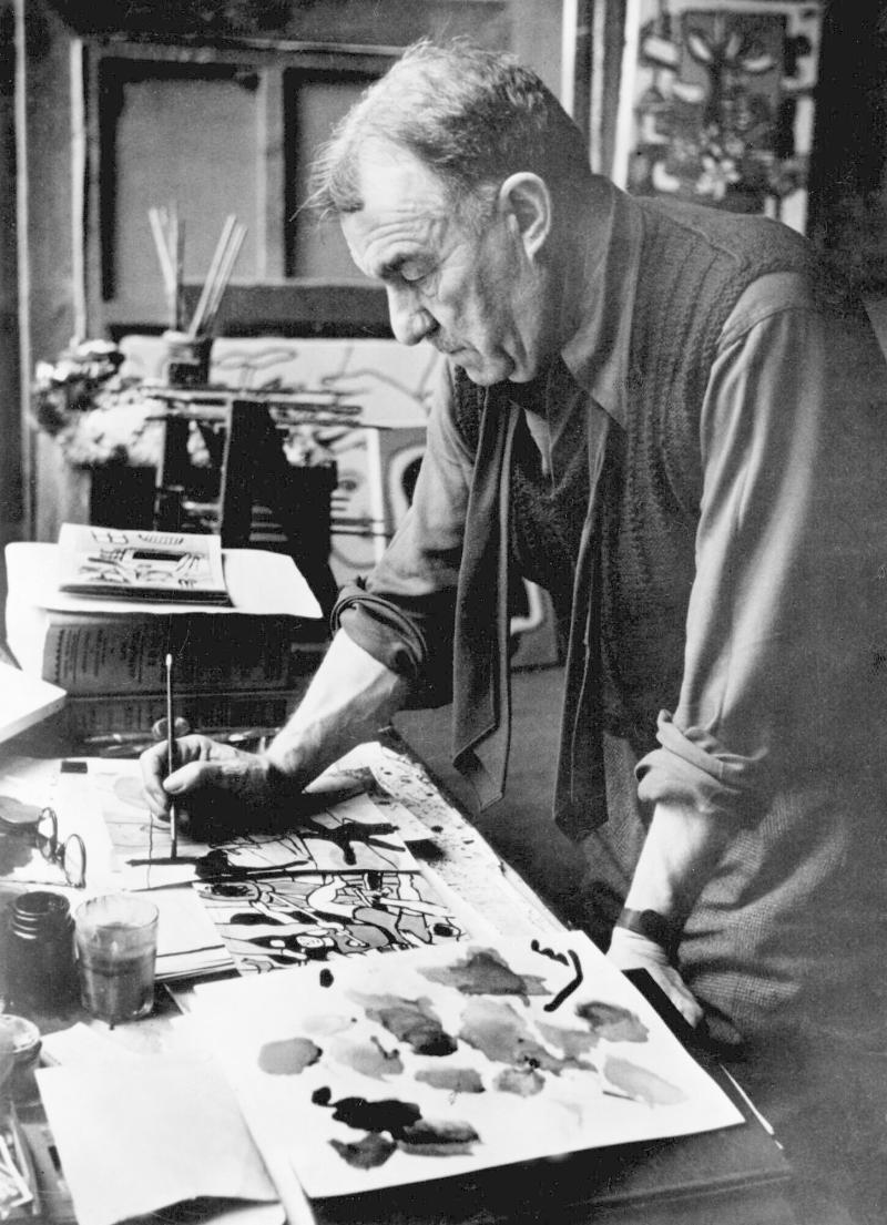 Fernand Léger, Working on a Design in his Studio, Montparnasse