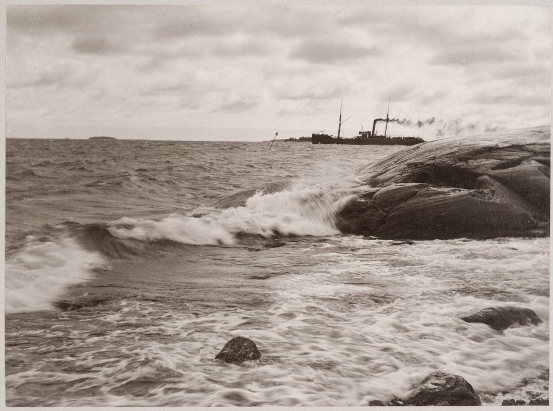 Från Stockholms skärgård - storm vid Furusund