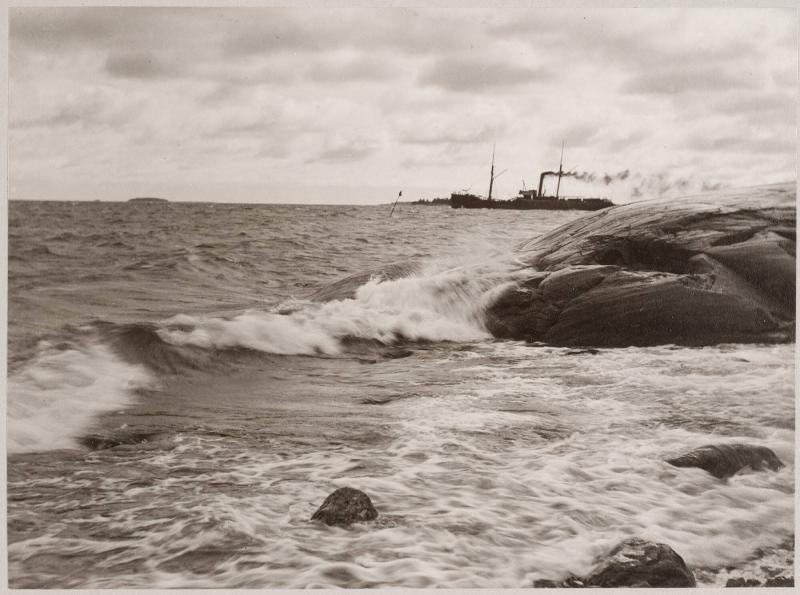 Från Stockholms skärgård - storm vid Furusund