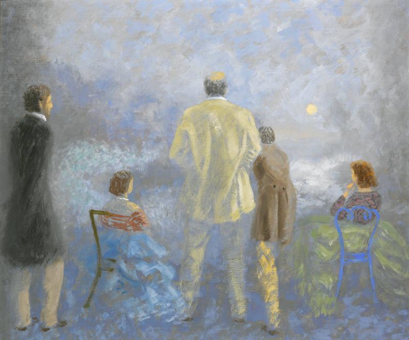 Johan August Malmström visar sina sommargäster älvalek