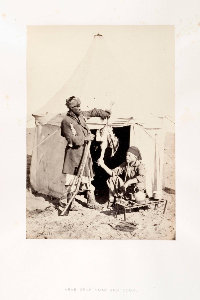 Arab sportsman and cook. Ur boken Egypt, Sinai and Palestine. Album 8