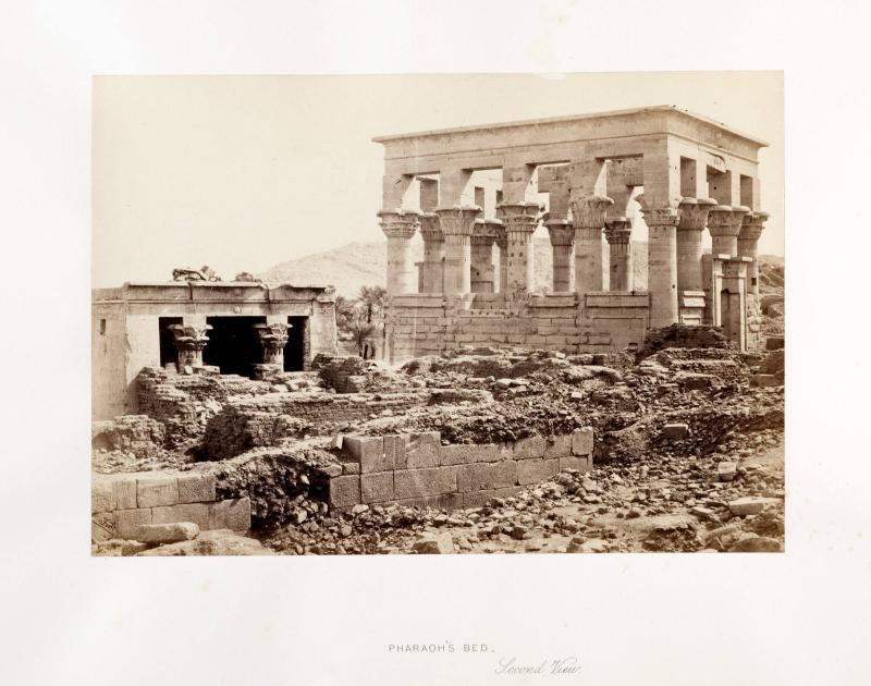 Pharaoh´s bed, second view. Ur boken Egypt, Sinai and Palestine. Album 8