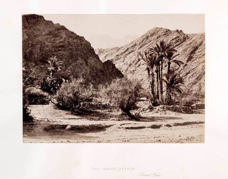 The Wádee Feyrán, second View. Ur boken Egypt, Sinai and Palestine. Album 8