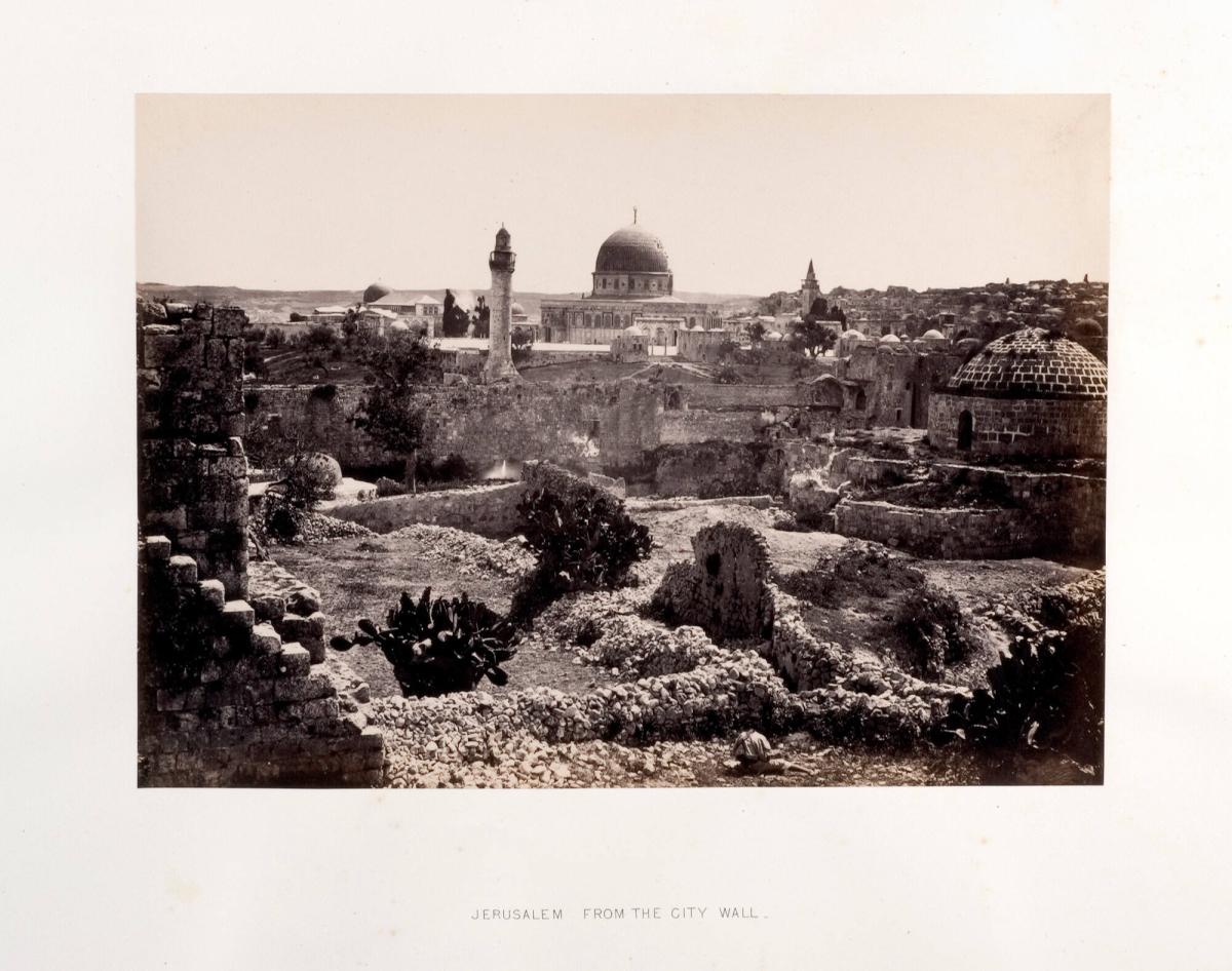 Jerusalem from the city wall. Ur boken Egypt, Sinai and Palestine. Album 8