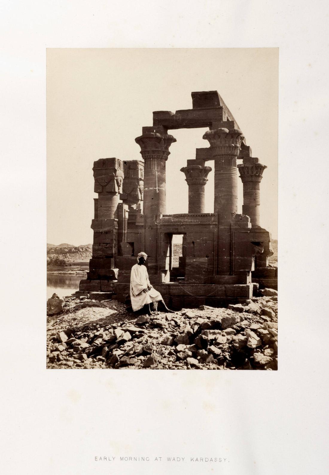 Early morning at Wady Kardassy. Ur boken Egypt, Sinai and Palestine. Album 8