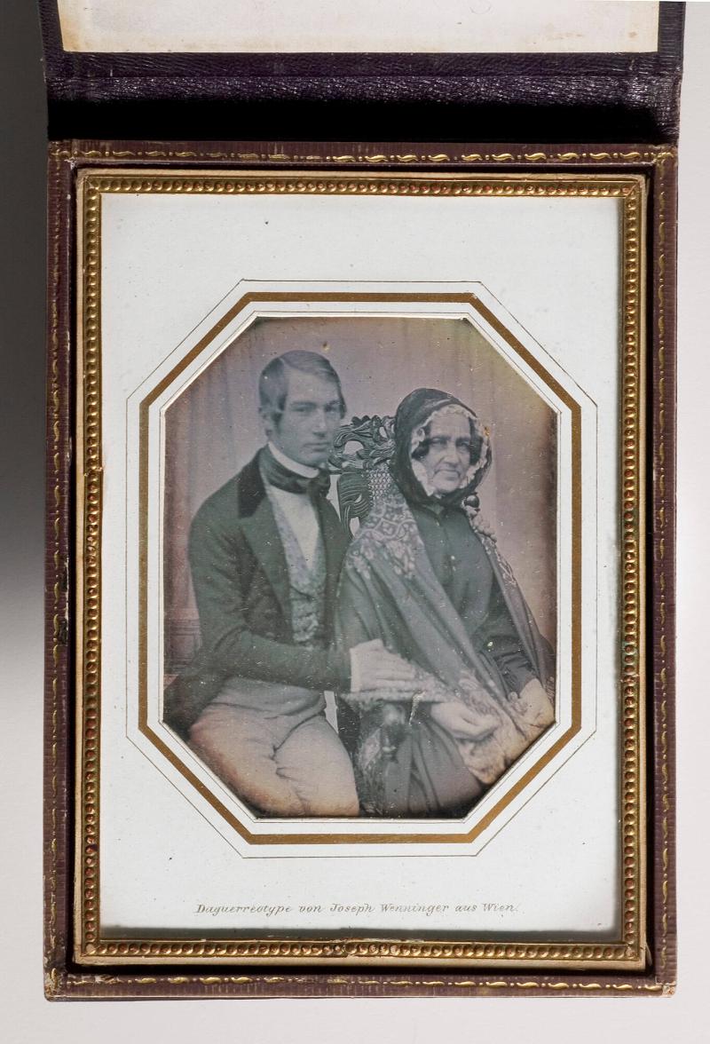 Portrait of Hedvig Maria Stjerncreutz with her Youngest Son, the Commissioned Surveyor Herman Rudolf Stenberij, Stockholm 1843