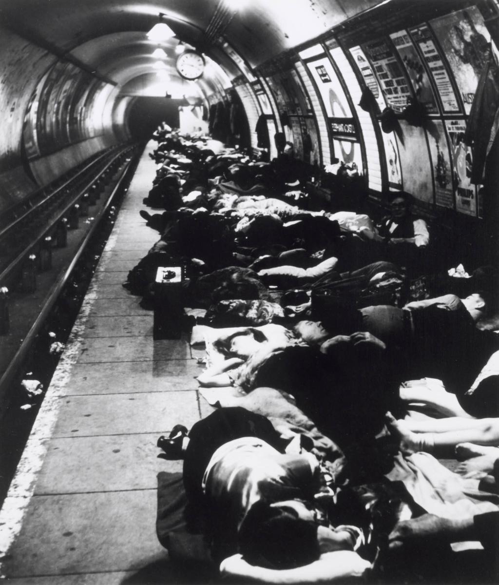 People Sheltering in the Tube, Elephant and Castle Underground Station