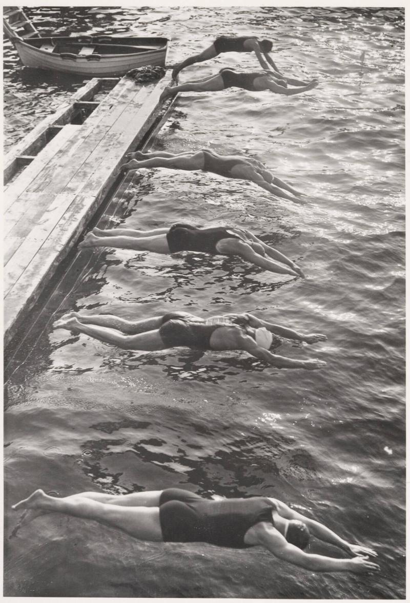 Simtävlingar på Ribersborg vid Malmö, sommaren 1930