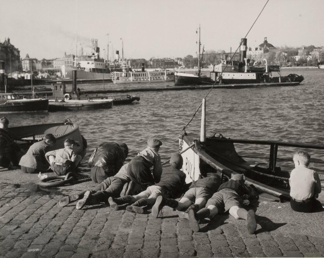 Fiskafänge vid Slussen