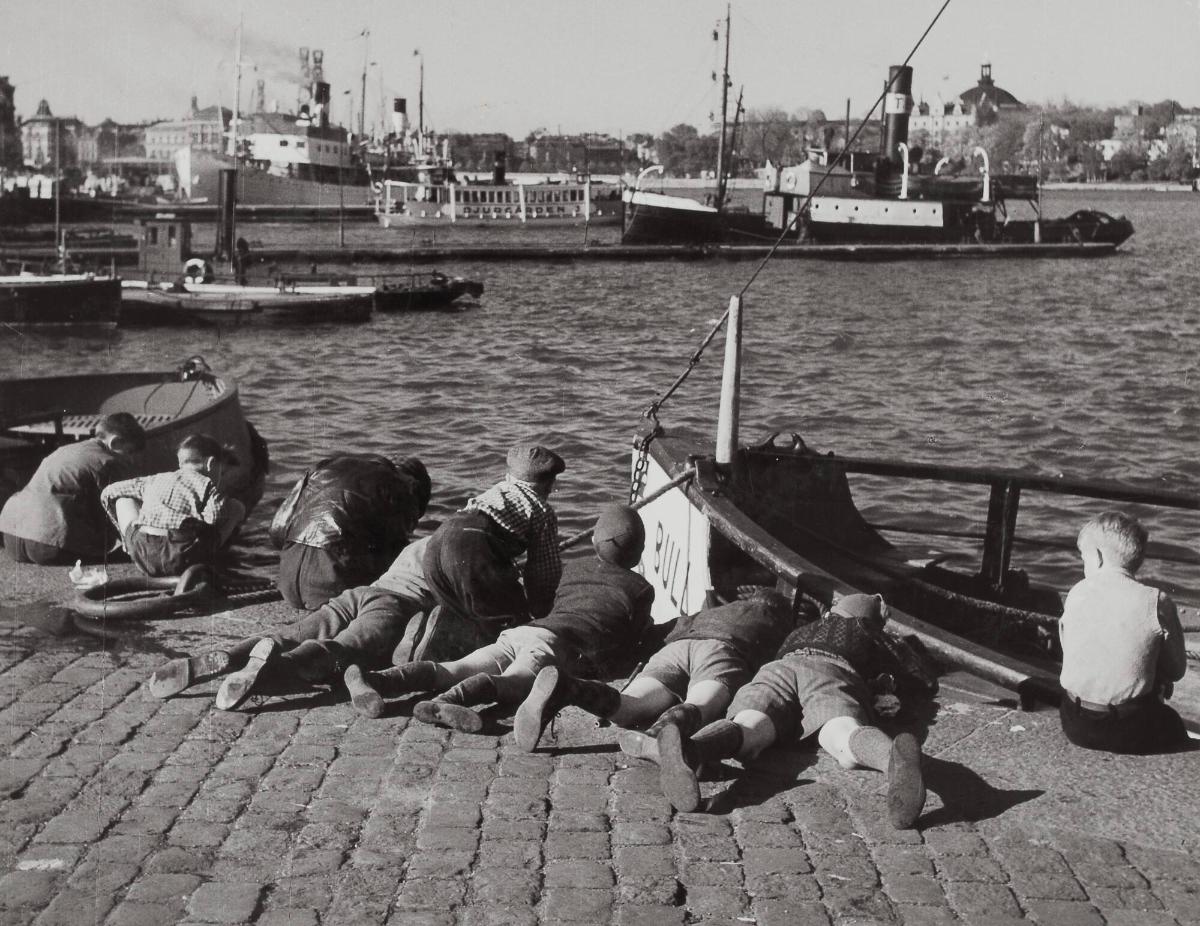 Fiskafånge vid Slussen