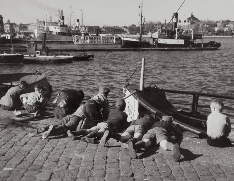 Fiskafånge vid Slussen