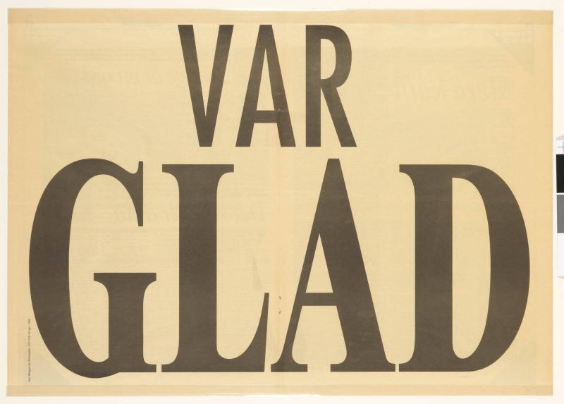 VAR GLAD [Tidningstryck Aftonbladet 30 april 1992]