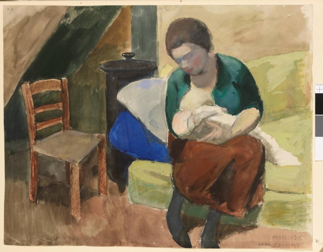 Moder som ger sitt barn bröstet