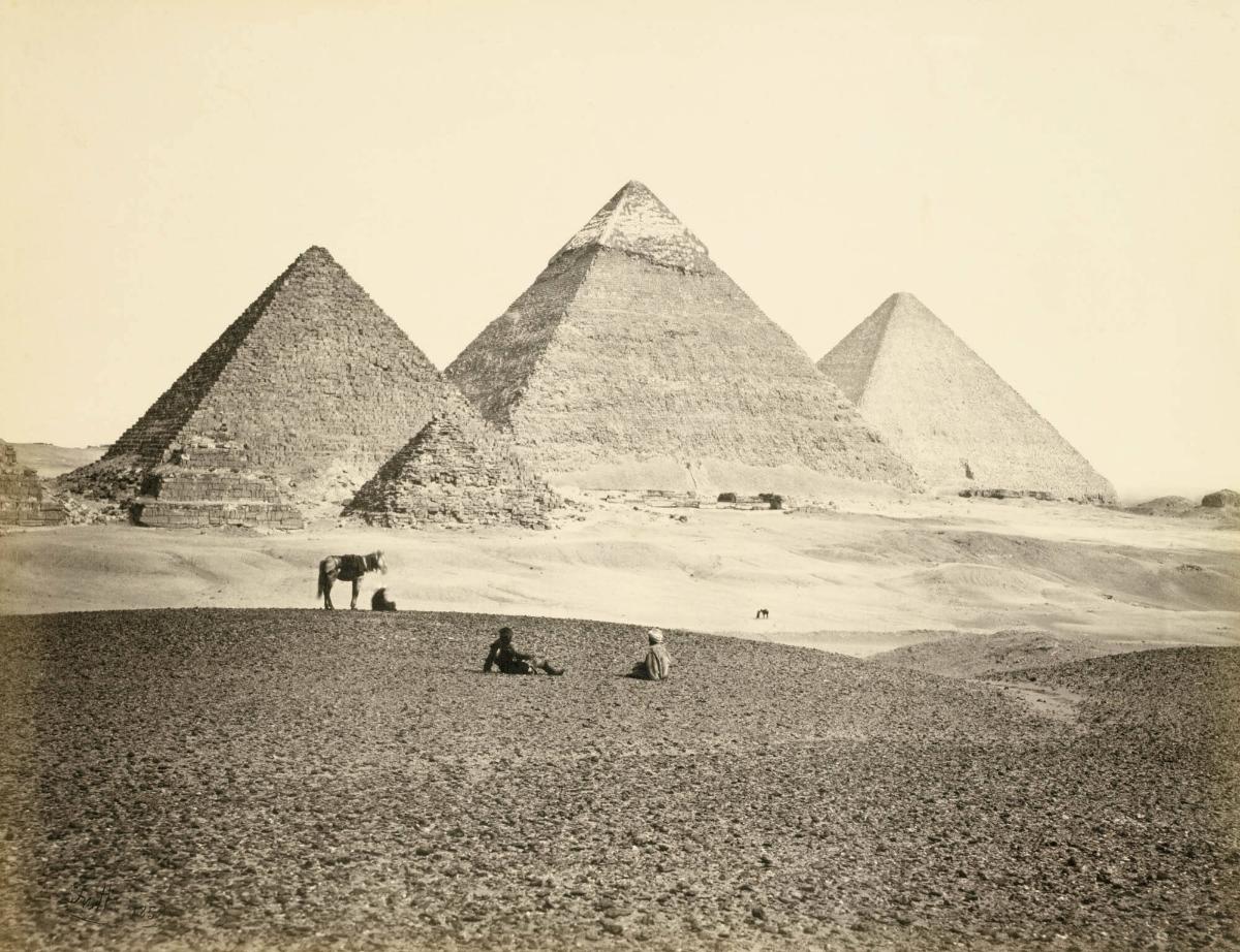 The Pyramids at Gizeh. From the South East