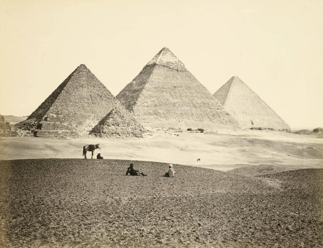 The Pyramids at Gizeh. From the South East